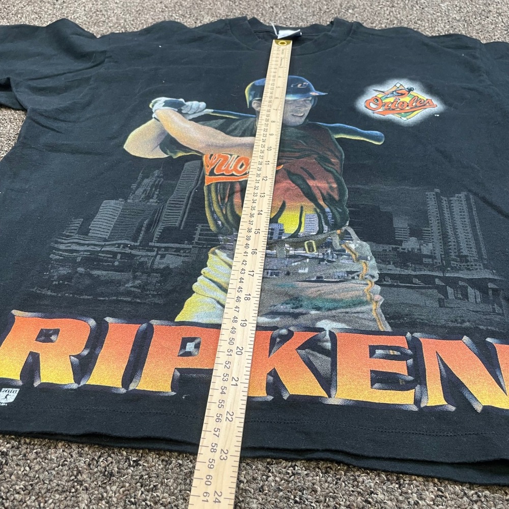 Vintage Cal Ripken Jr Baltimore Orioles Salem Sportswear T-Shirt Mens L Black - Picture 3 of 5